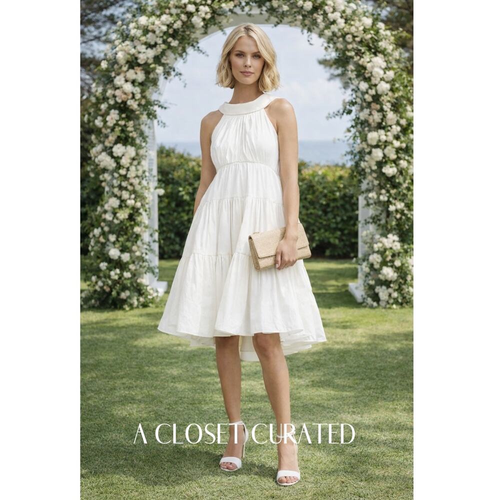 Amsale Little White Dress  0 Ivory NWT